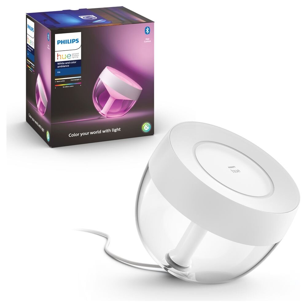 Philips Hue White & Color Ambiance Tischleuchte Iris in Weiß 570lm inkl. Br günstig online kaufen