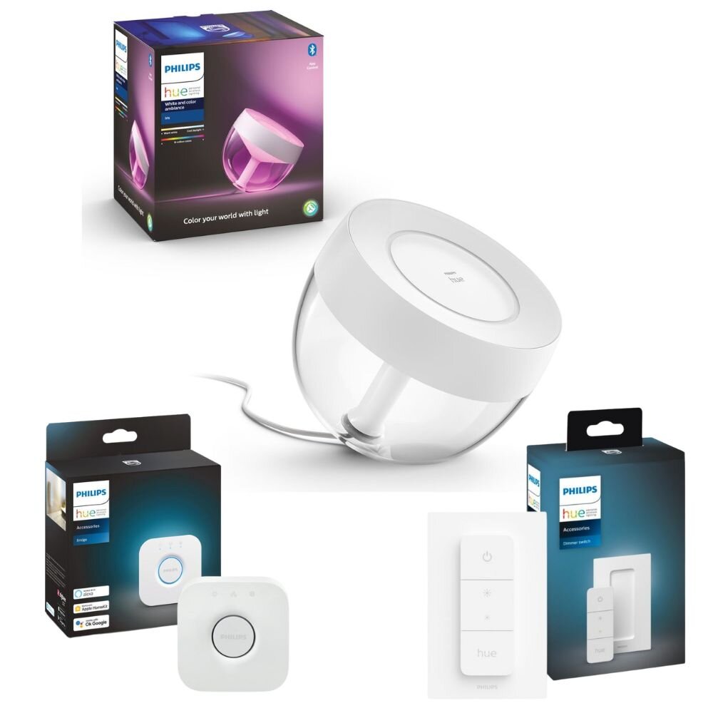 Philips Hue White & Color Ambiance Tischleuchte Iris in Weiß 570lm inkl. Br günstig online kaufen