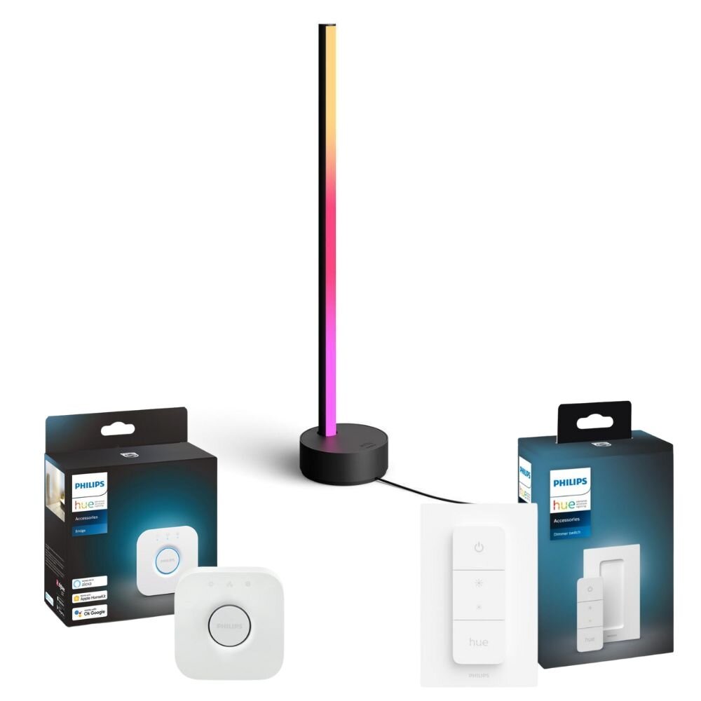 Philips Hue Bluetooth Gradient Tischleuchte Signe in Schwarz 12W 1040lm ink günstig online kaufen