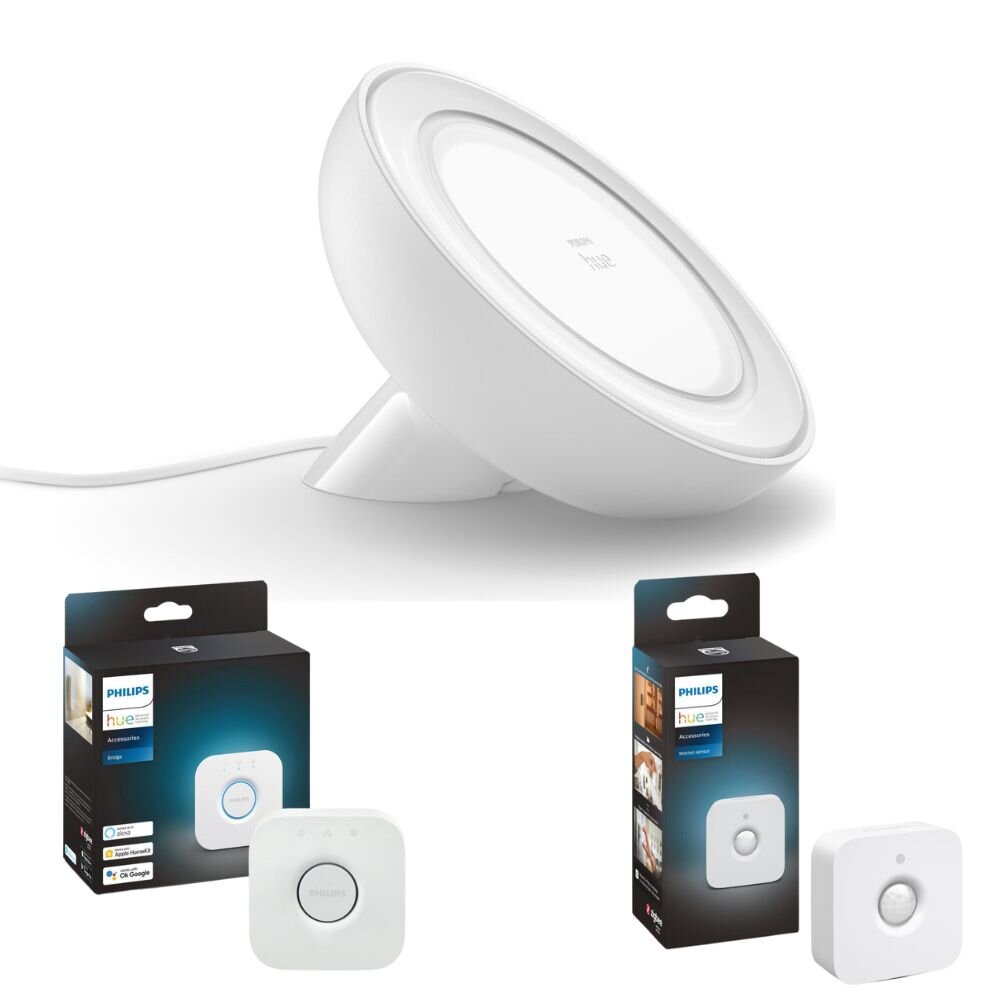 Philips Hue Bluetooth White & Color Ambiance Tischleuchte Bloom in Weiß ink günstig online kaufen