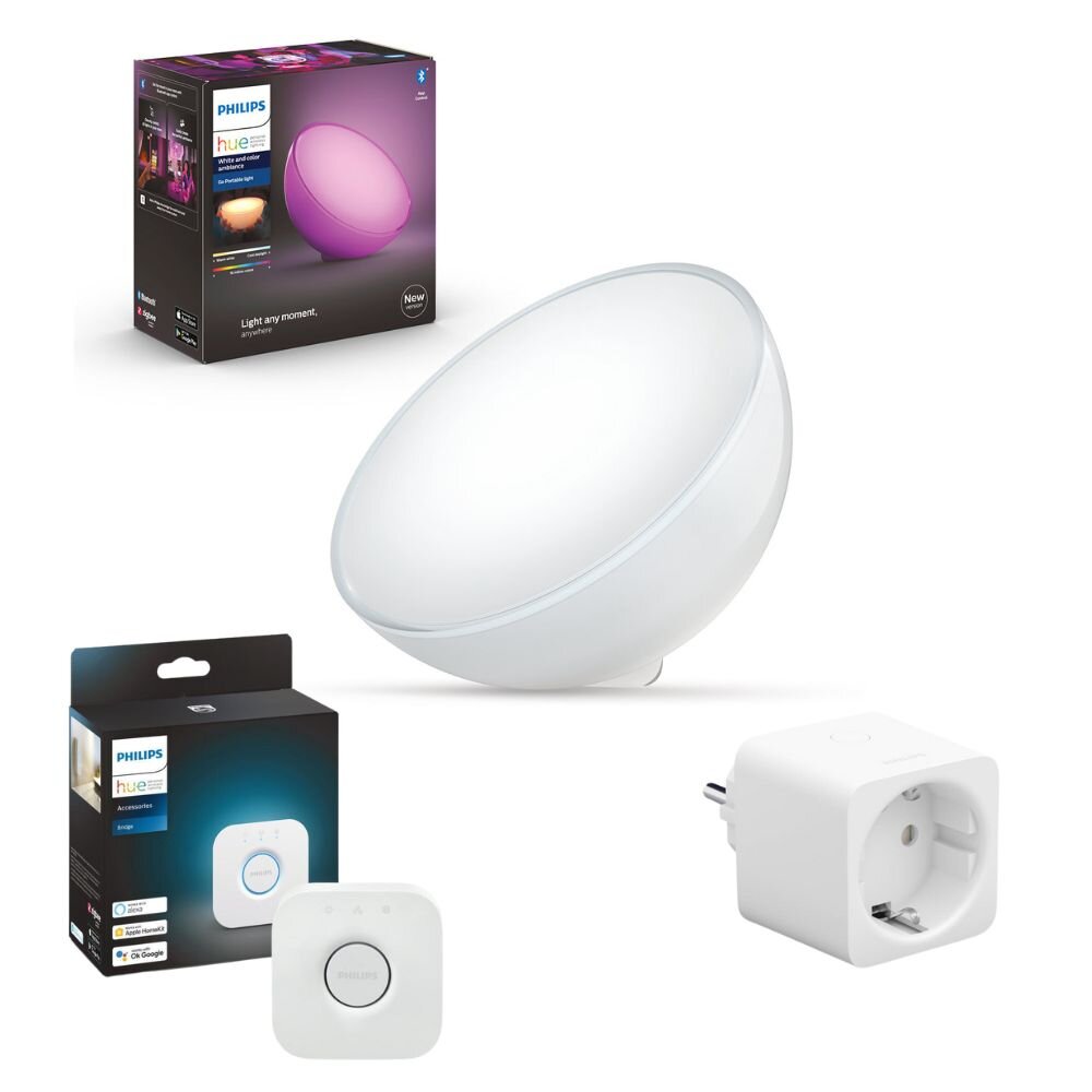 Philips Hue Bluetooth Go Akku Tischleuchte Weiß 520lm inkl. Bridge und Smar günstig online kaufen