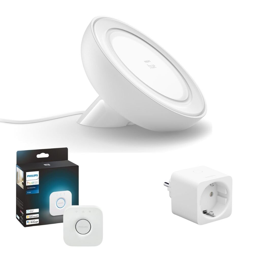 Philips Hue Bluetooth White & Color Ambiance Tischleuchte Bloom in Weiß ink günstig online kaufen