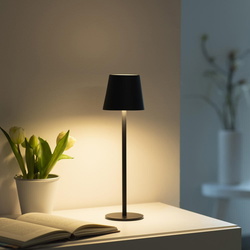 LED Akku Tischleuchte Euria in Schwarz 2x 1,25W 320lm IP54