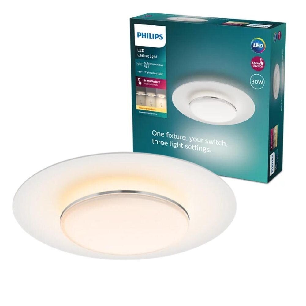 LED Deckenleuchte Garnet in Weiß 30W 3100lm