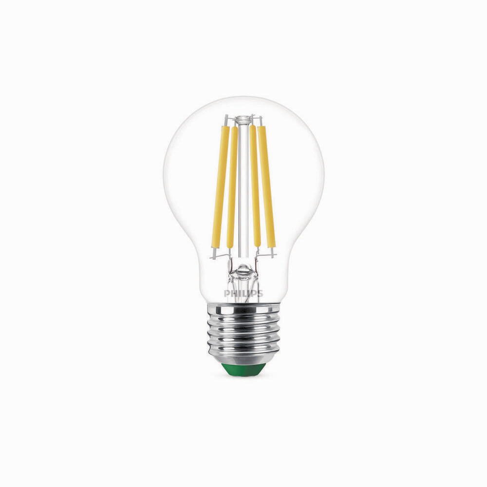 Philips Ultra Efficient LED Filament Lampe ersetzt 60W E27 Birne - A60 4W 8 günstig online kaufen