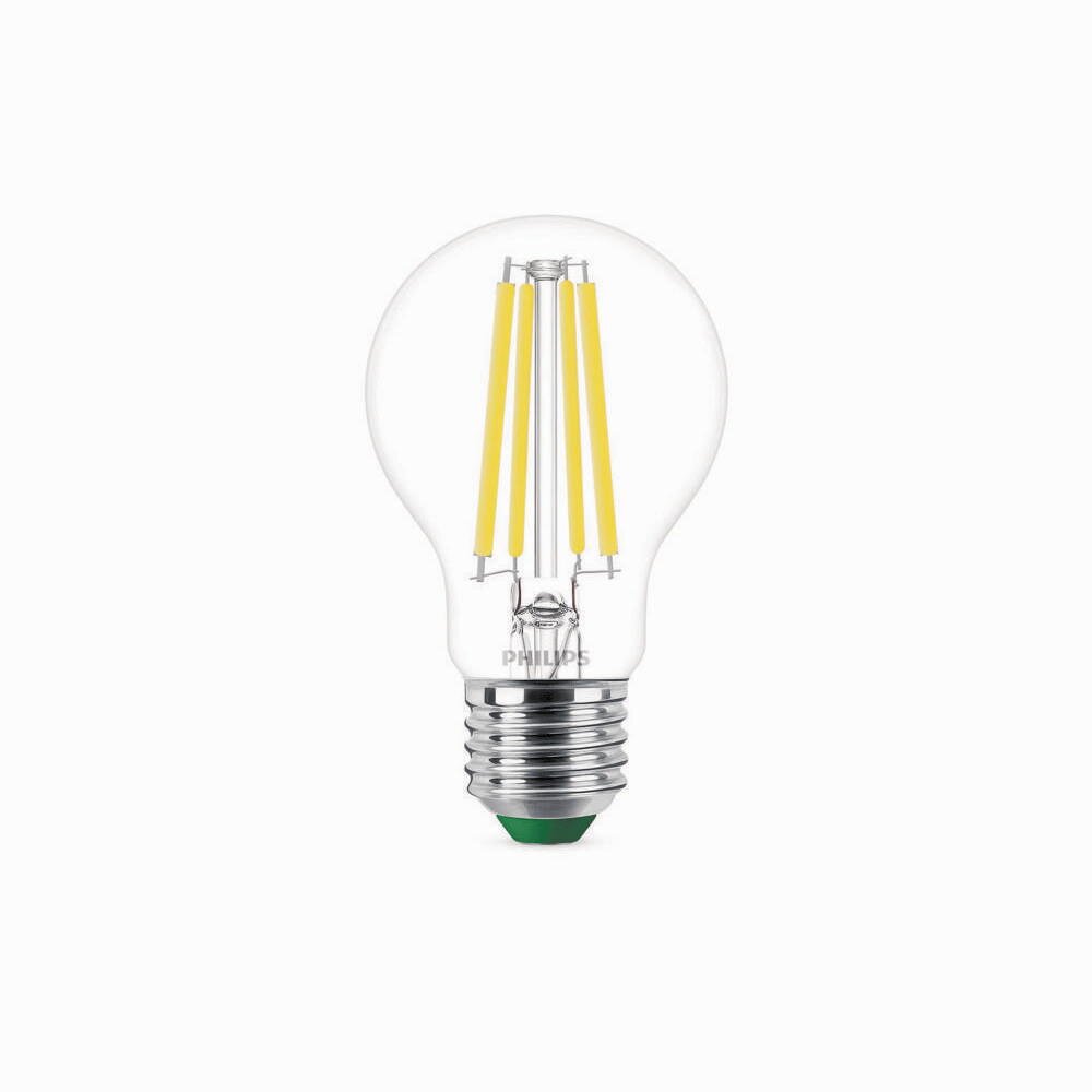 Philips Ultra Efficient LED Filament Lampe ersetzt 60W E27 Birne - A60 4W 8 günstig online kaufen