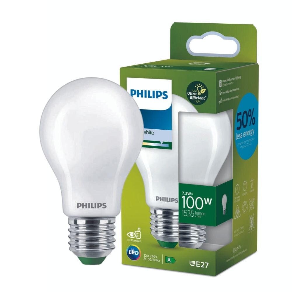 Philips LED Lampe E27 - Birne A60 7,3W 1535lm 4000K ersetzt 100W standard E günstig online kaufen