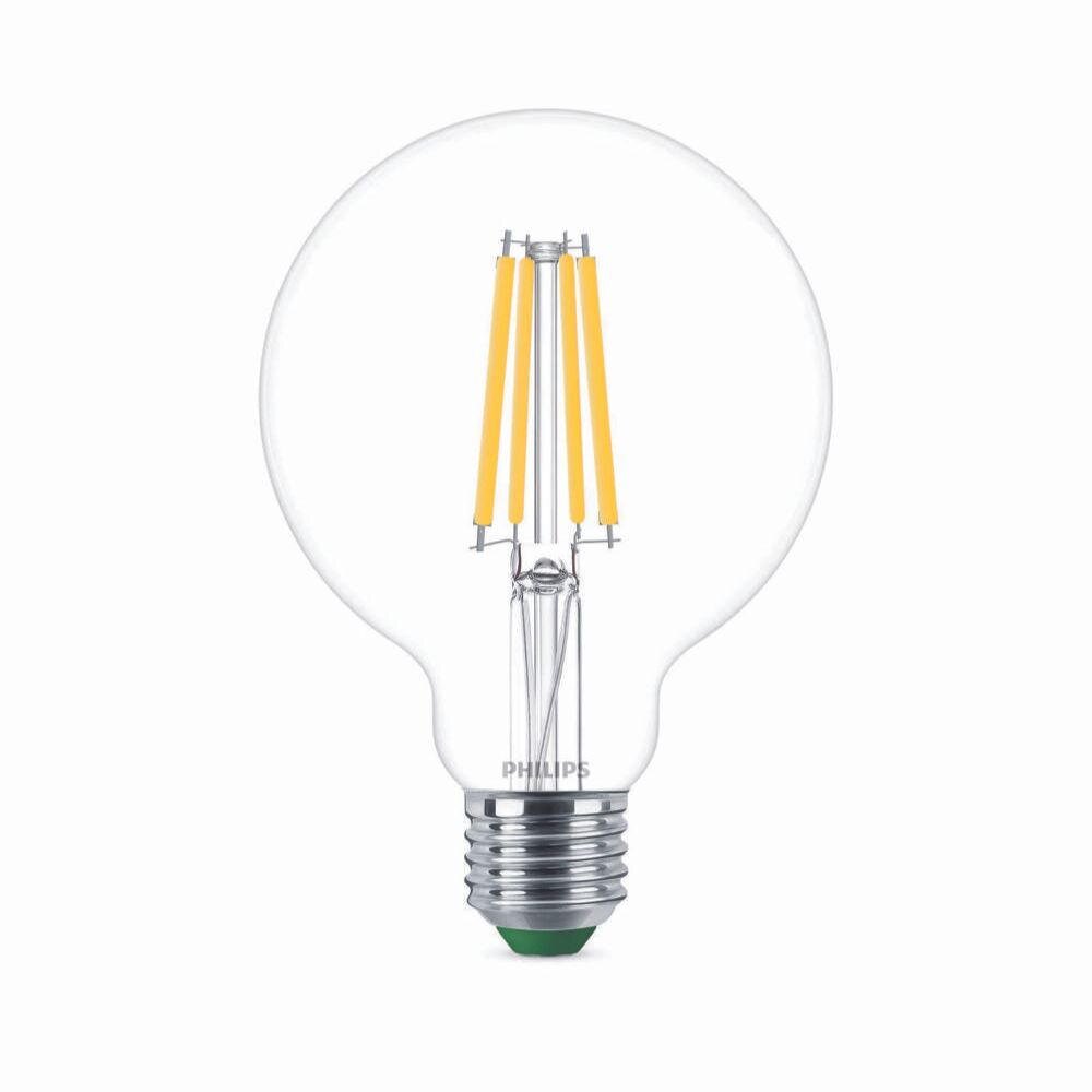 Philips Ultra Efficient LED Filament Lampe ersetzt 60W E27 Globe - G95 4W 8 günstig online kaufen