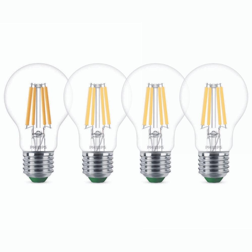 Philips LED Lampe E27 - Birne A60 2,3W 485lm 4000K ersetzt 40W Viererpack günstig online kaufen