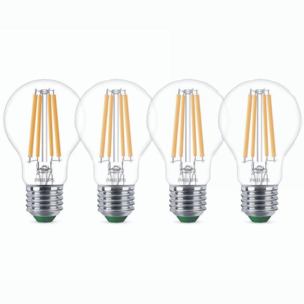 Philips LED Lampe E27 - Birne A60 4W 840lm 2700K ersetzt 60W Viererpack günstig online kaufen