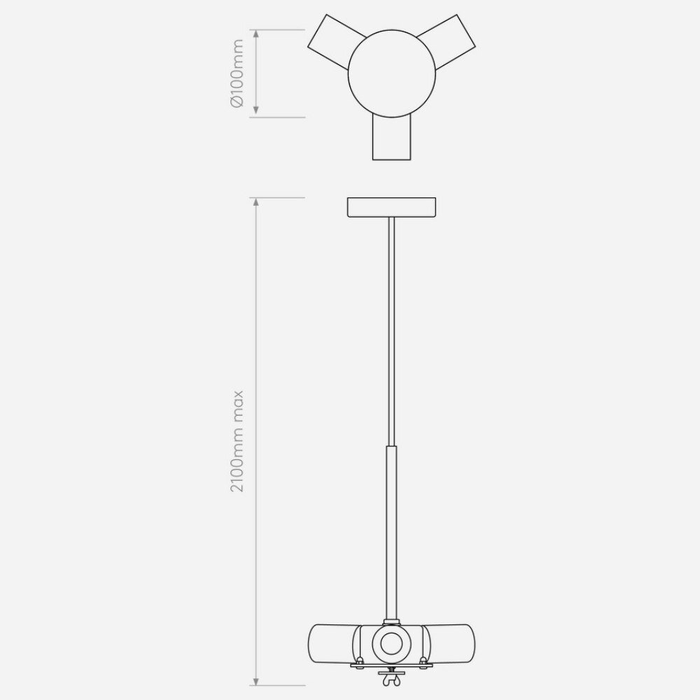 Pendelleuchte Cambria in Natur und Weiß E27 3-flammig 500mm günstig online kaufen