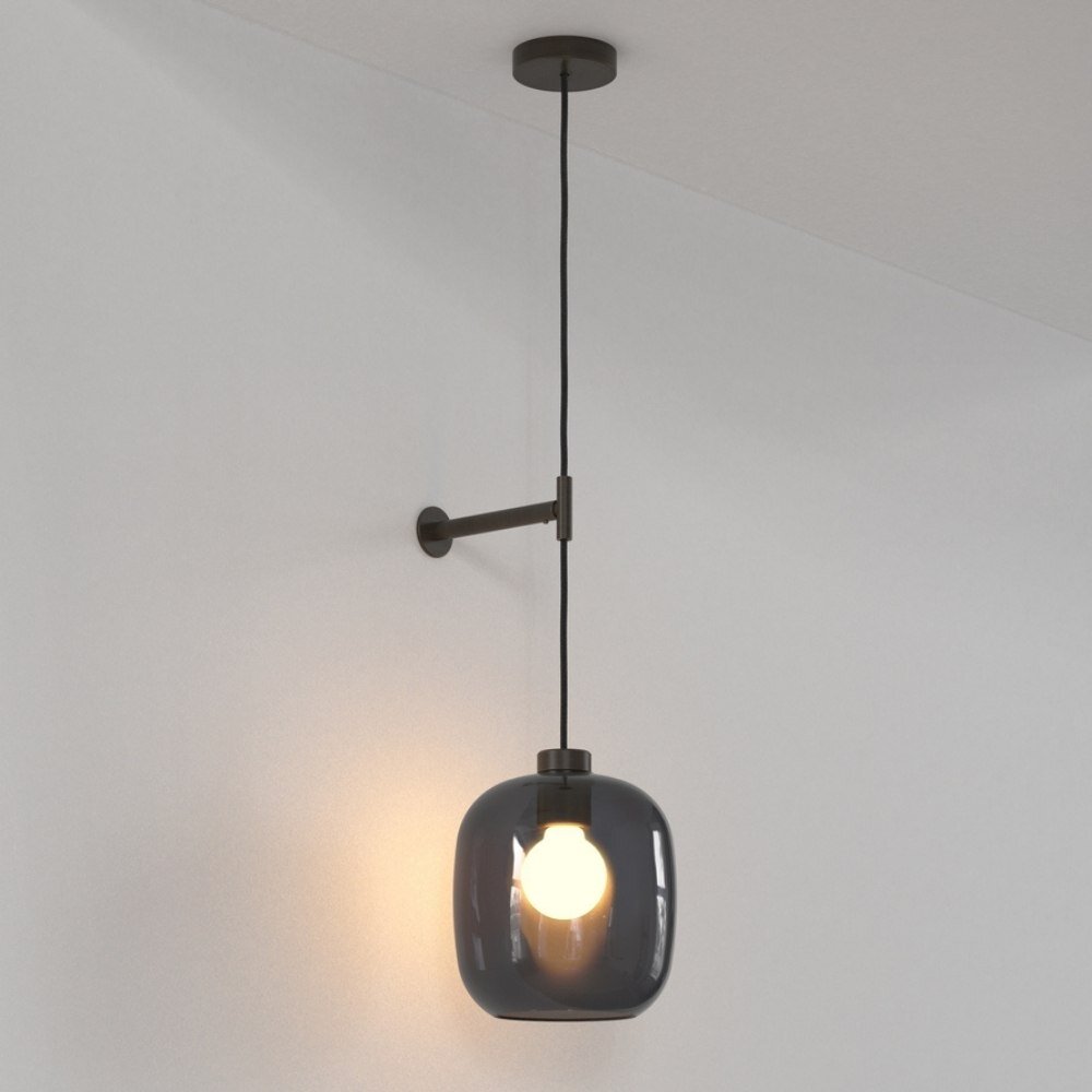 Wandleuchte Pendant in Bronze und Grau E27 205mm