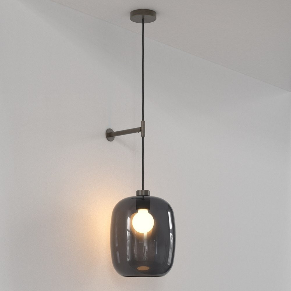 Wandleuchte Pendant in Bronze und Grau E27 238mm