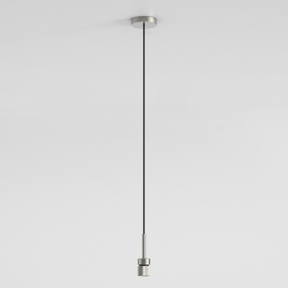 Pendelleuchte Suspension in Nickel-matt und Grau E27 205mm günstig online kaufen