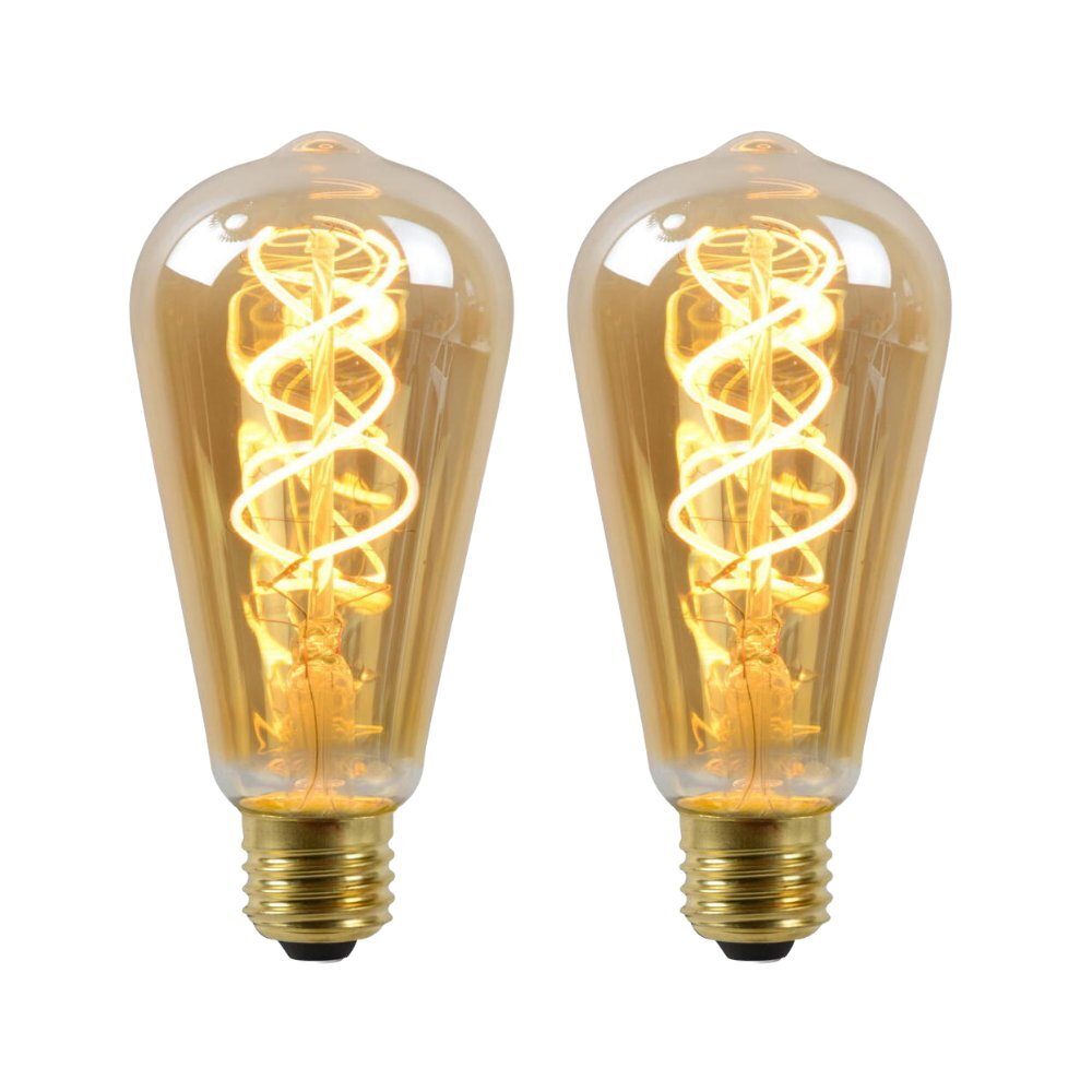 LED Leuchtmittel E27 ST64 in Amber 4,9W 380lm 2er-Pack günstig online kaufen