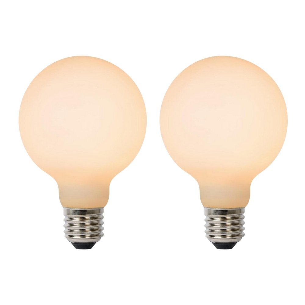 LED Leuchtmittel E27 Globe - G80 in Beige 8W 1080lm 2er-Pack günstig online kaufen