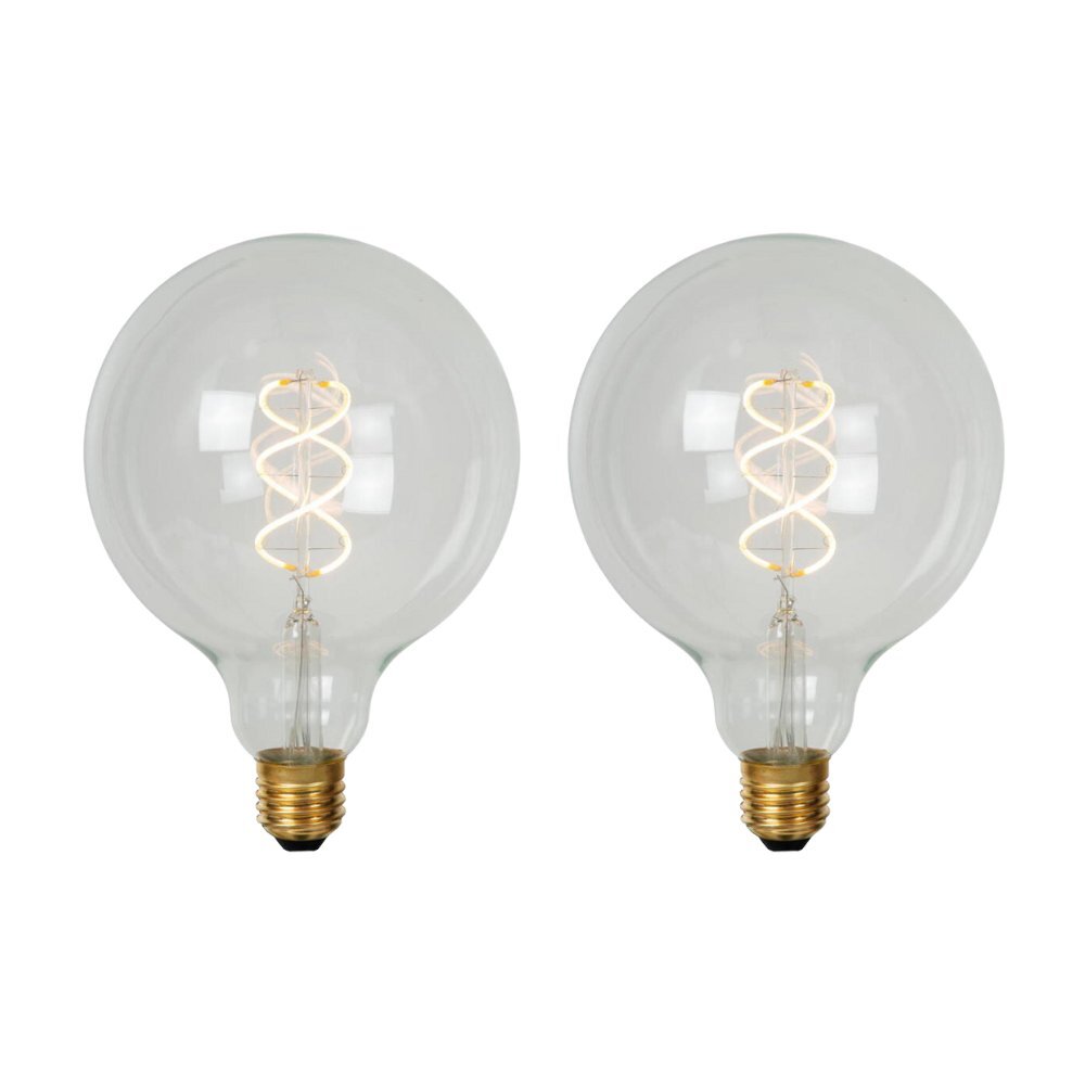 LED Leuchtmittel E27 - Globe G125 in Transparent 5W 460lm 2700K 2er-Pack günstig online kaufen