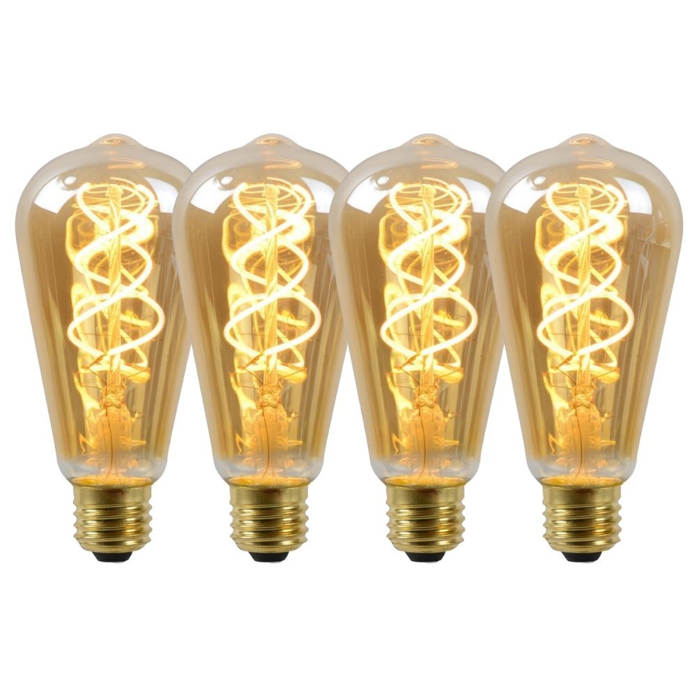 LED Leuchtmittel E27 ST64 in Amber 4,9W 380lm 4er-Pack günstig online kaufen