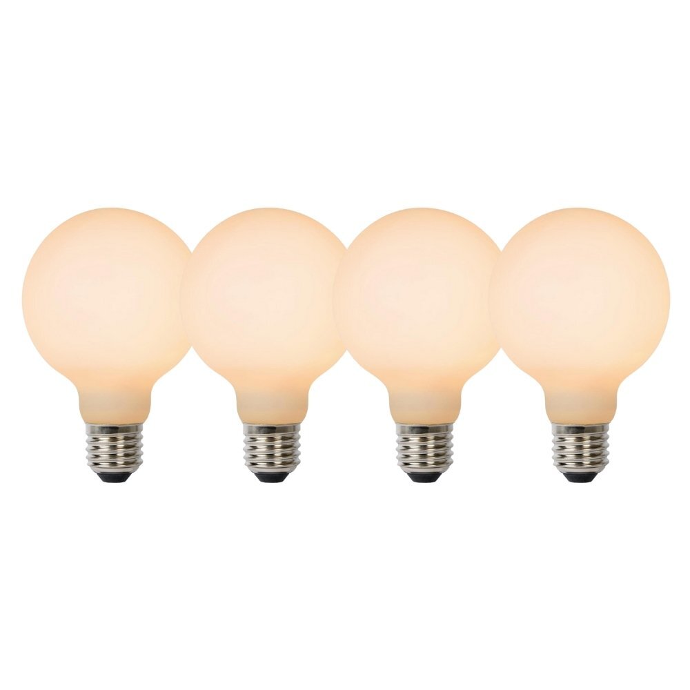 LED Leuchtmittel E27 Globe - G80 in Beige 8W 1080lm 4er-Pack günstig online kaufen