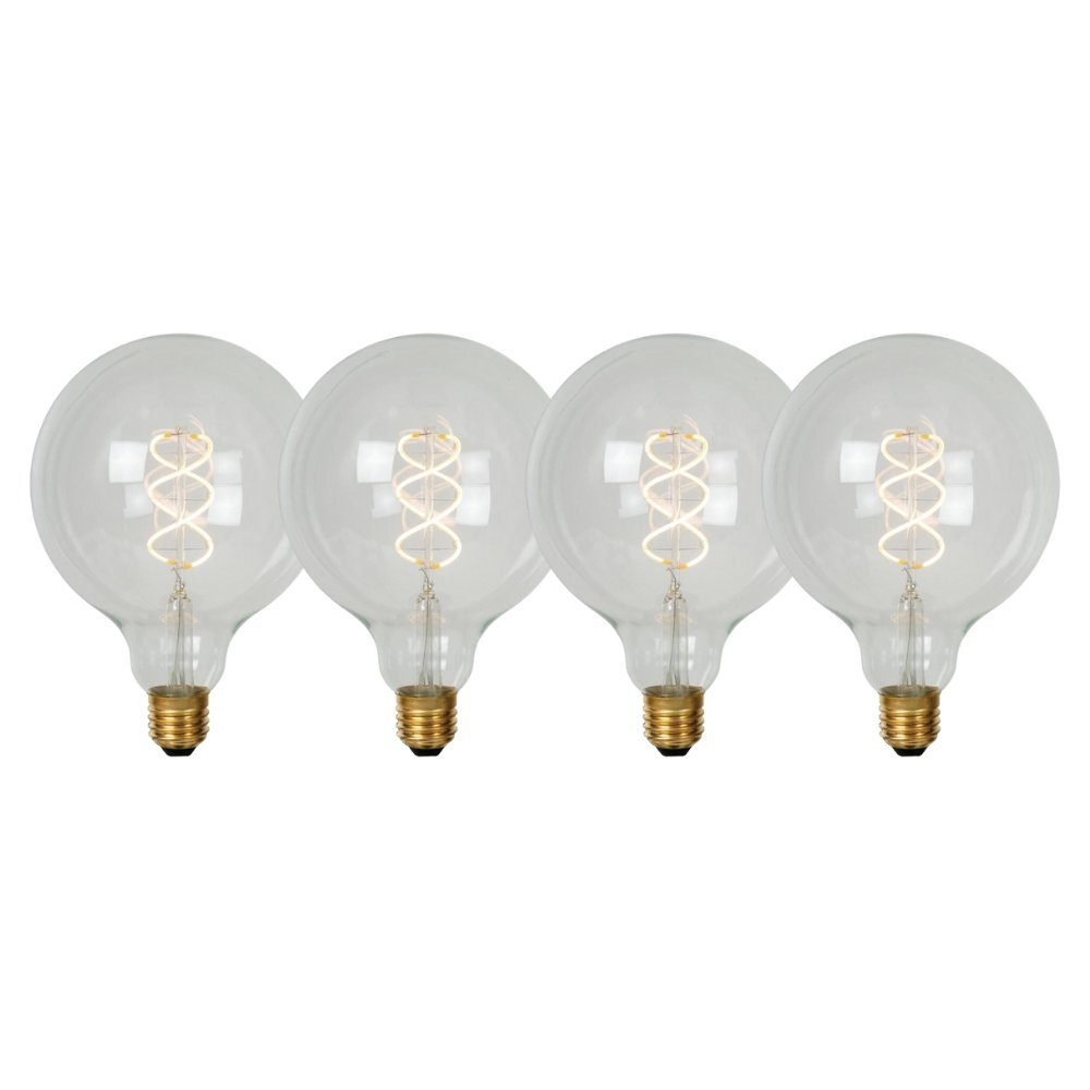 LED Leuchtmittel E27 - Globe G125 in Transparent 5W 460lm 2700K 4er-Pack günstig online kaufen