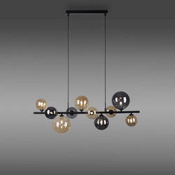 LED Pendelleuchte Popsicle in Schwarz-transparent und...