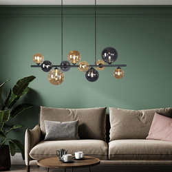LED Pendelleuchte Popsicle in Schwarz-transparent und...
