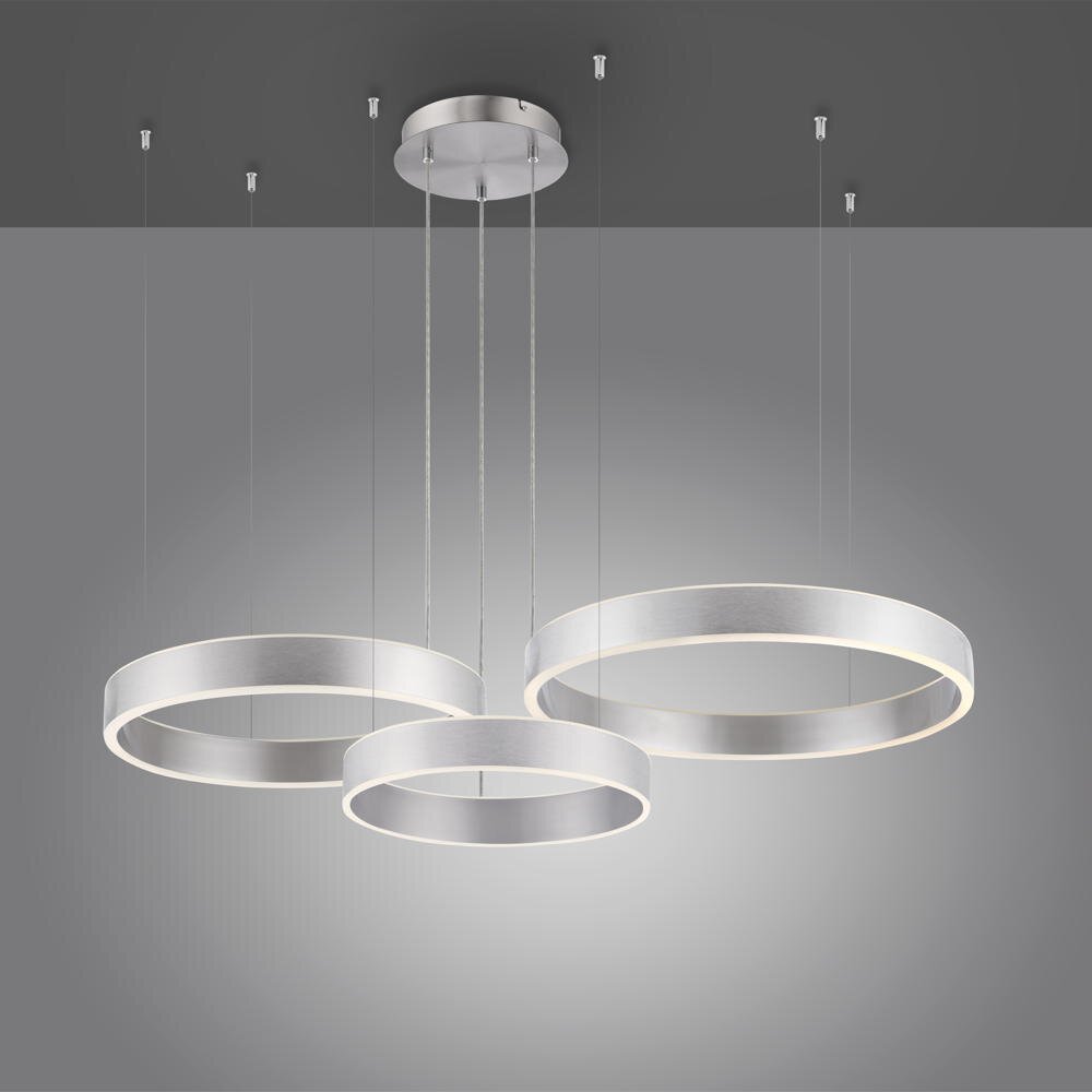 LED Pendelleuchte Sculli in Silber-matt 6x 4,7W 6480lm