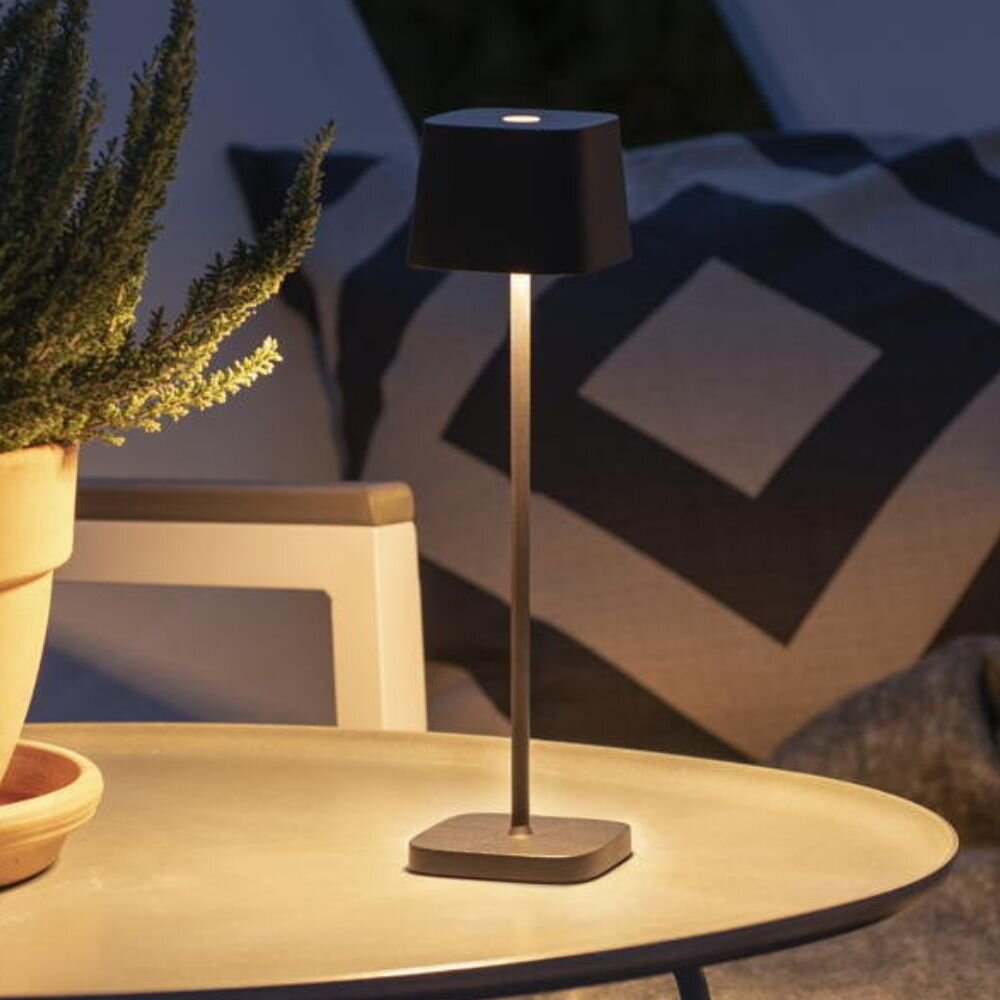 LED Akku Tischleuchte Capri in Schwarz 2,2W 100lm IP54 günstig online kaufen