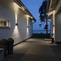 LED Wandleuchte Cremona in Rostfarbig 2x 3W 600lm IP54