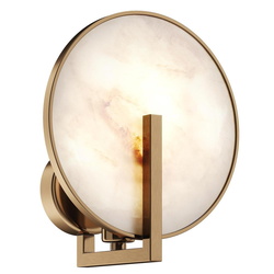 Wandleuchte Marmo in Gold-matt und Marmor E14