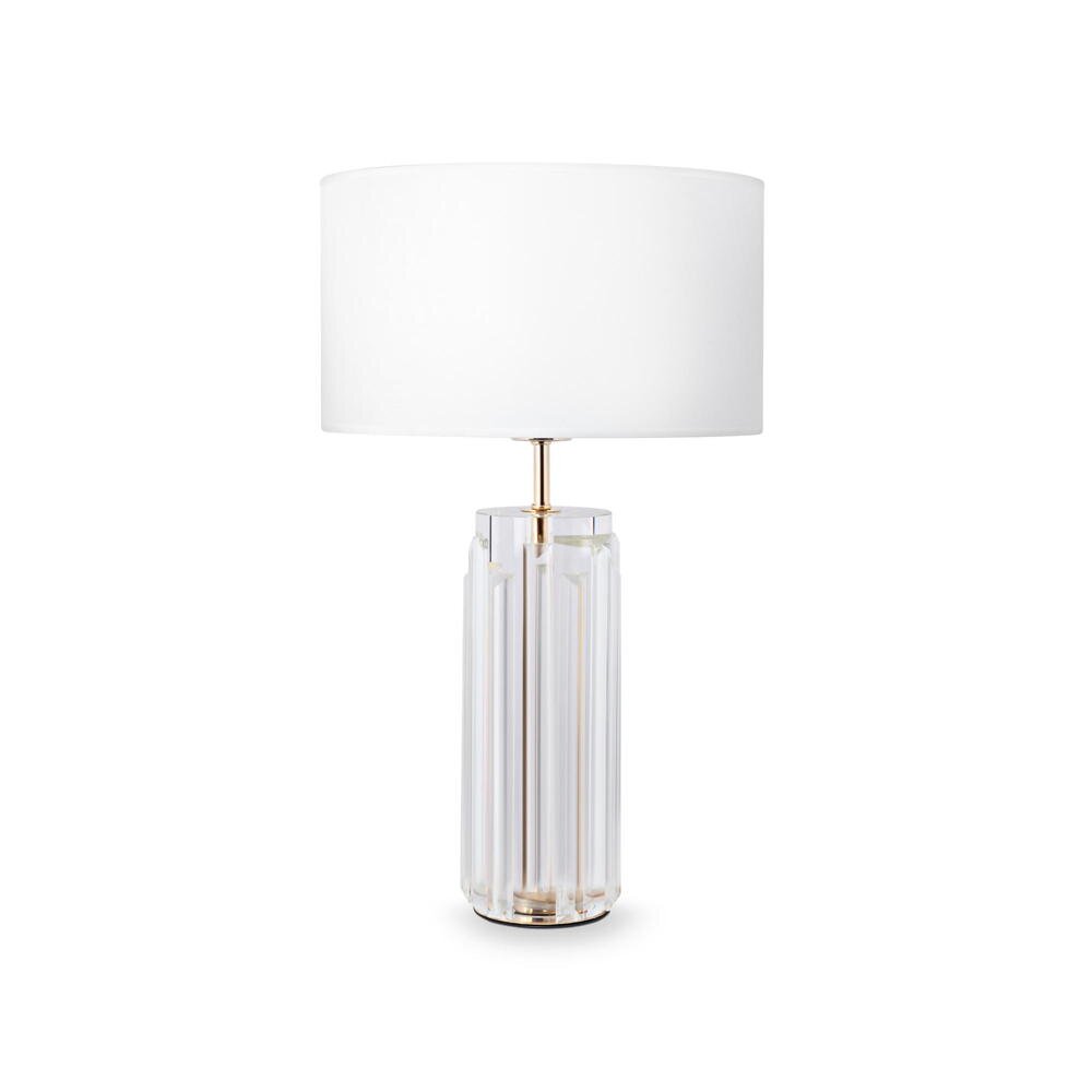 Maytoni Tischlampe Muse, weiß, Höhe 53 cm, Textil/Glas günstig online kaufen