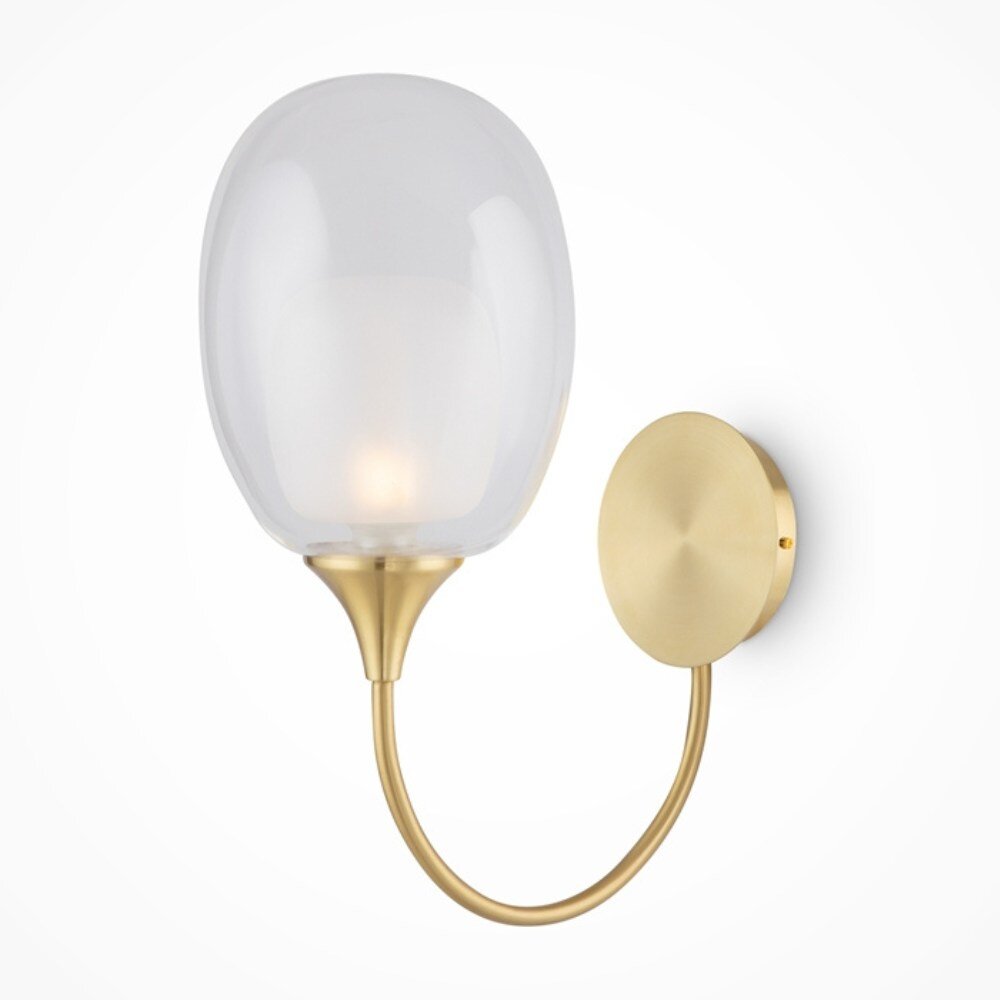 Wandleuchte Aura in Gold und Transparent E14