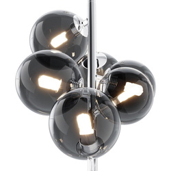 Pendelleuchte Dallas in Silber und Grau-transparent G9...