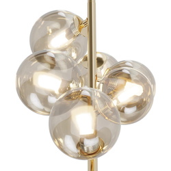 Pendelleuchte Dallas in Gold und Amber G9 6-flammig
