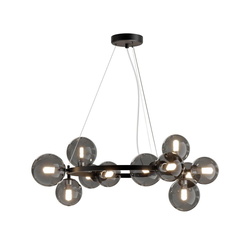 Pendelleuchte Dallas in Schwarz und Grau-transparent G9...