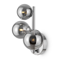 Wandleuchte Dallas in Silber und Grau-transparent G9...
