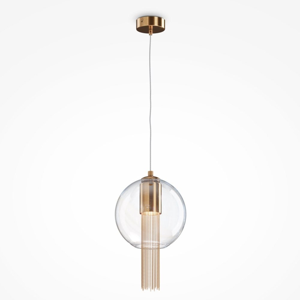 Pendelleuchte Flusso in Gold und Transparent GU10 200mm