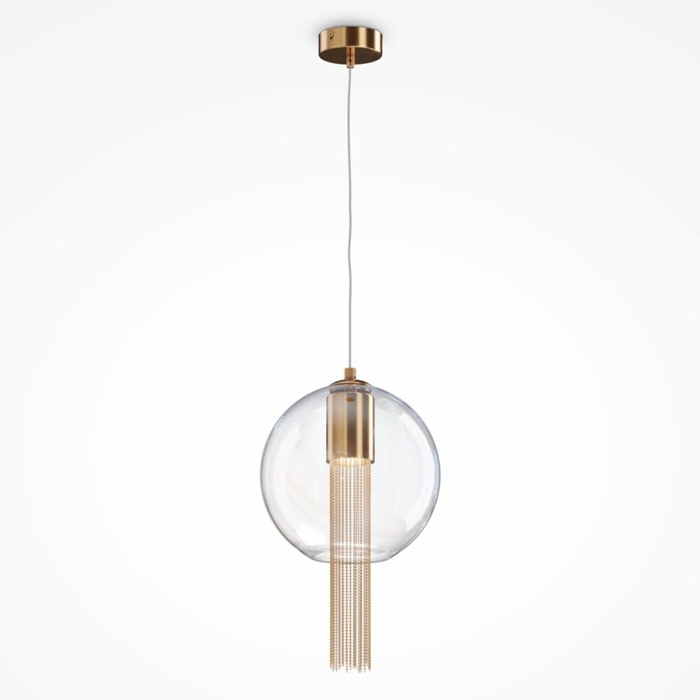 Pendelleuchte Flusso in Gold und Transparent GU10 250mm