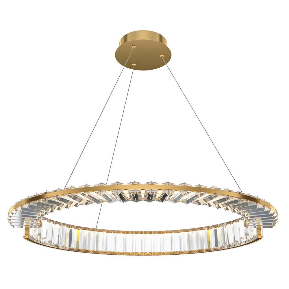 Maytoni LED-Hängeleuchte Krone gold Ø 62 cm Kristall 4.000 K günstig online kaufen