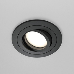 Deckeneinbauleuchte Atom in Schwarz GU10 rund