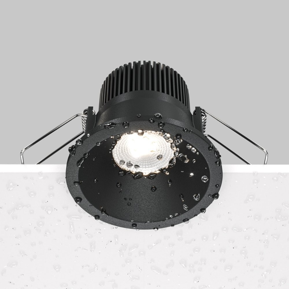 LED Deckeneinbaustrahler Zoom in Schwarz 6W 410lm IP65 4000K günstig online kaufen