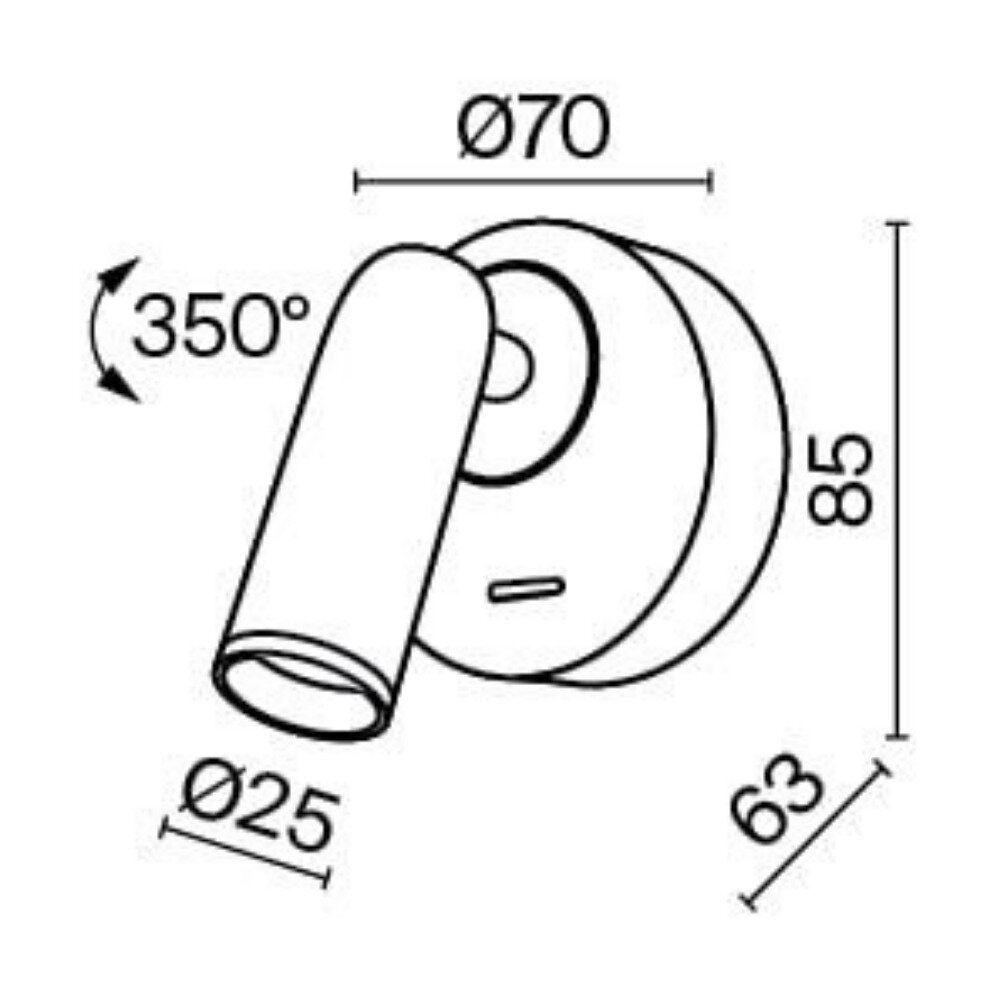 LED Wandleuchte Mirax in Schwarz 3W 200lm rund günstig online kaufen