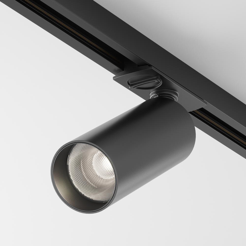 Maytoni Focus Wohnzimmer Flur Küche LED zeitlos Schwarz Aluminium 1-flammig