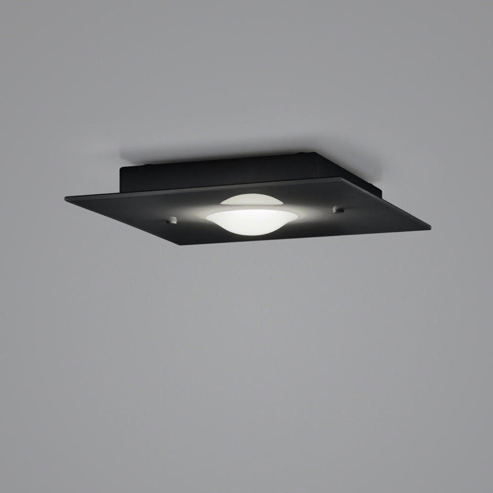 Helestra Nomi LED-Deckenlampe 23x23cm dim schwarz günstig online kaufen