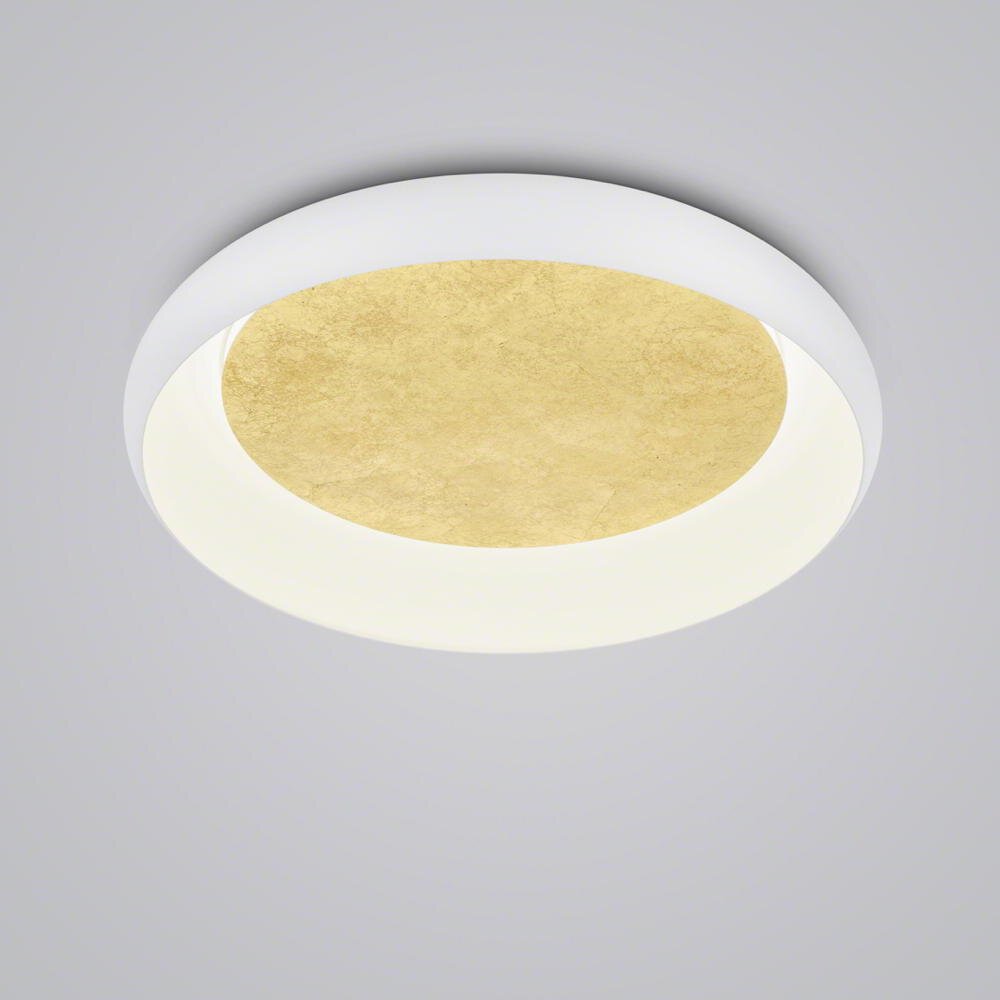 LED Deckenleuchte Tyra in Weiß und Gold 32W 1610lm