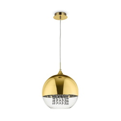 Pendelleuchte Fermi in Gold und Transparent E27