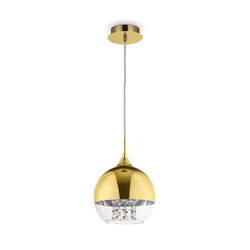 Pendelleuchte Fermi in Gold und Transparent E27