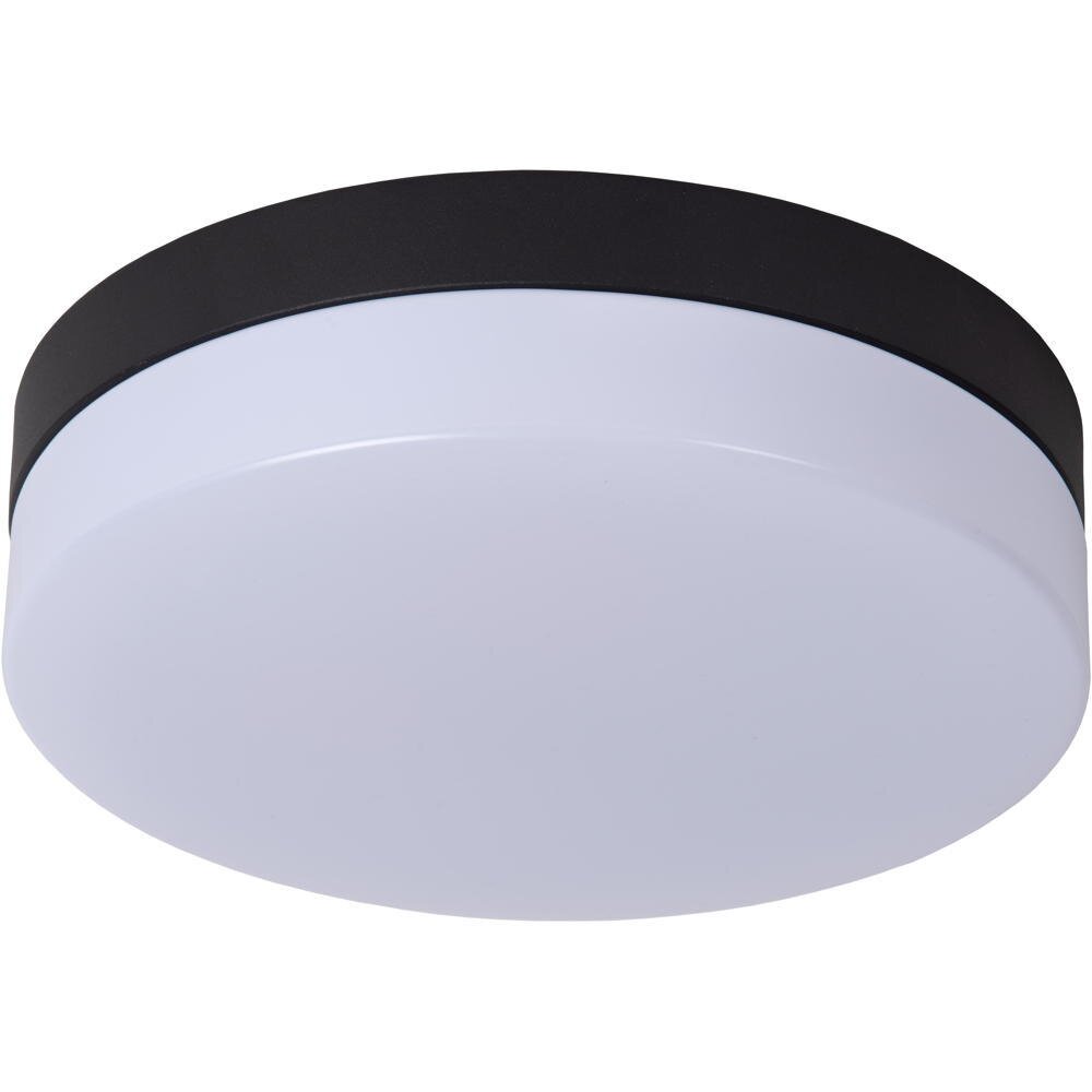 LED Deckenleuchte Biskit in Schwarz 12W 600lm IP44 230mm günstig online kaufen