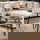 RINGO-Living Couchtisch Xezal in Bronze-antik und Schwarz aus Holz 3er-Set 430x580x480mm