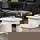 RINGO-Living Couchtisch Yaniel in weißer Marmor-Komposit Optik 2er-Set 400x570x440mm